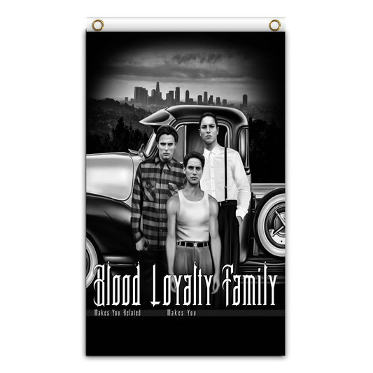 Blood in Blood Out Loyalty Banner/Flag (Black/White)