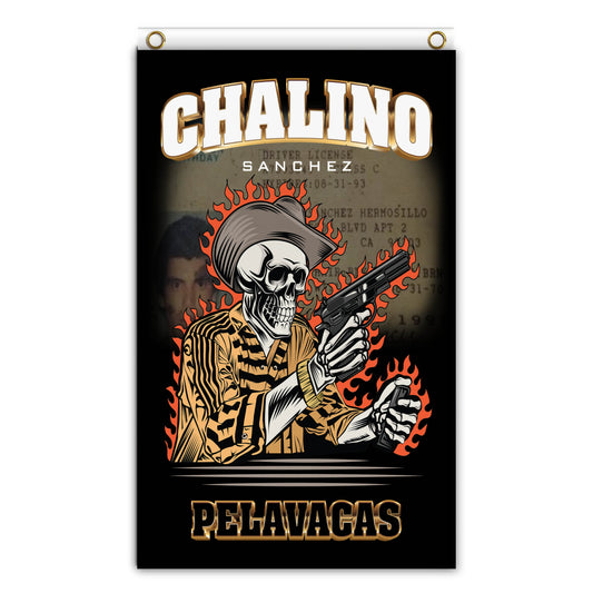 Chalino Sanchez Skeleton Banner/Flag